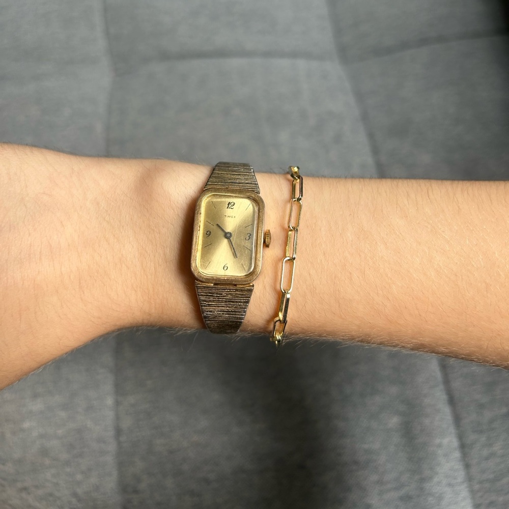 Vintage timex gold tone watch